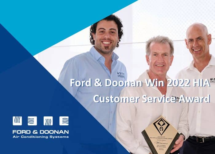 Ford & Doonan Win 2022 HIA Best Customer Service - Supplier Award